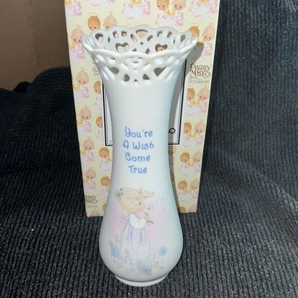 Precious Moments-You’re a wish come true flower vase New in box - Picture 1 of 3